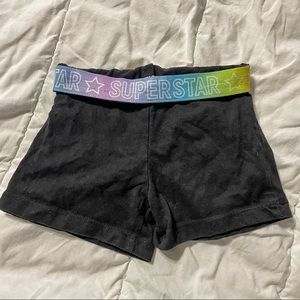 Wonder Nation Shorts Toddler XS Black with rainbow